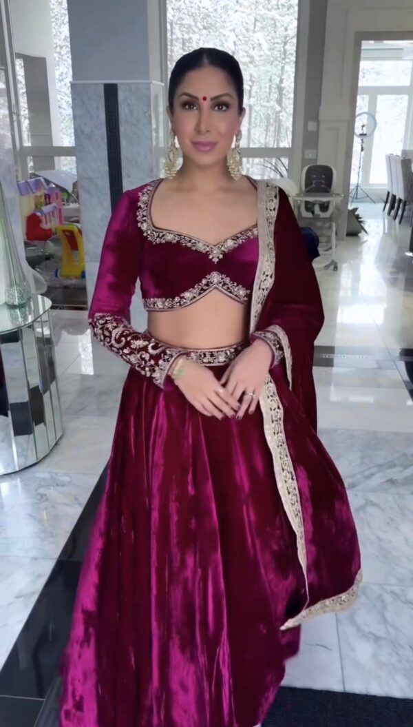 Red-Velvet-Lehenga