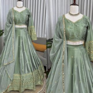 Elegant-green-Lehenga