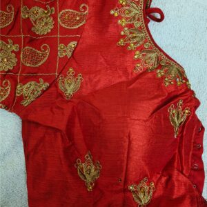 Red Attractive Embroidered Readymade Blouse